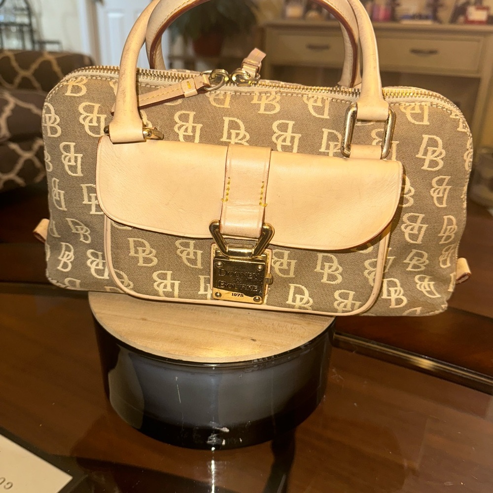 Dooney & Bourke Beige and Cream Satchel